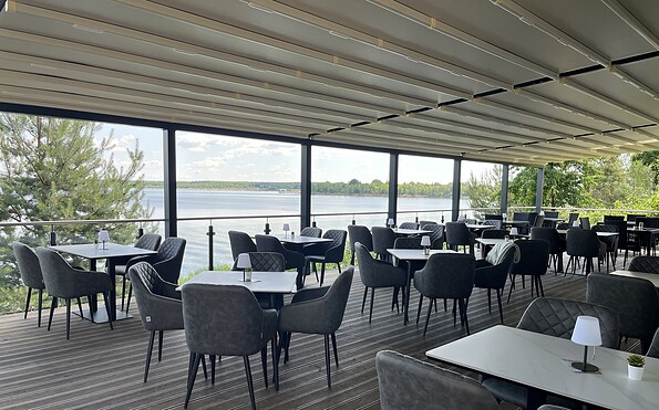 Terrasse, Foto: Celine Klose, Lizenz: Tourismusverband Lausitzer Seenland e.V.