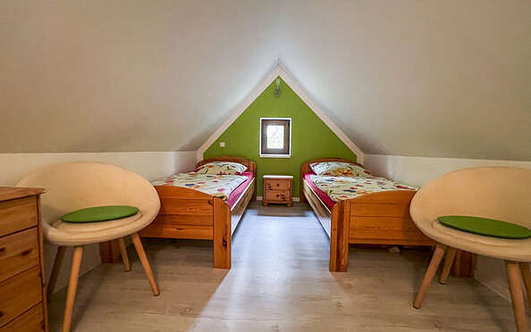 Ferienwohnung 2, Schlafzimmer mit Einzelbetten, Foto: Jens Kohlschmidt, Lizenz: Jens Kohlschmidt