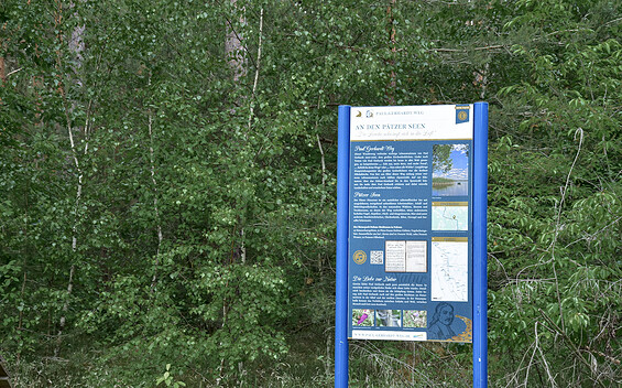 Information board on the walking trail, Foto: Sandra Fonarob, Lizenz: Tourismusverband Dahme-Seenland e.V.
