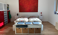 Schlafzimmer, Foto: U. Häseler, Lizenz: Wirtschaftsfördergesellschaft Prignitz mbH