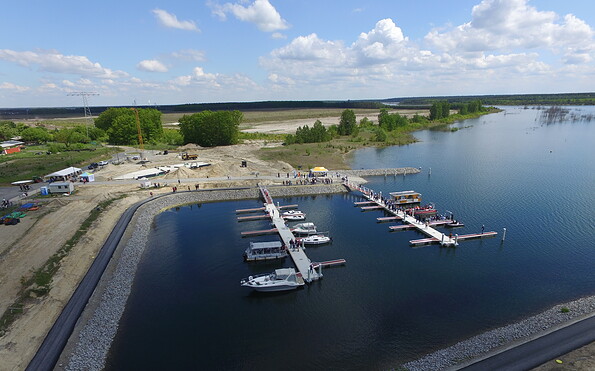 Einweihnung Sedlitzer Hafen Mai 2026, Foto: Zweckverband Lausitzer Seenland Brandenburg, Lizenz: Zweckverband Lausitzer Seenland Brandenburg