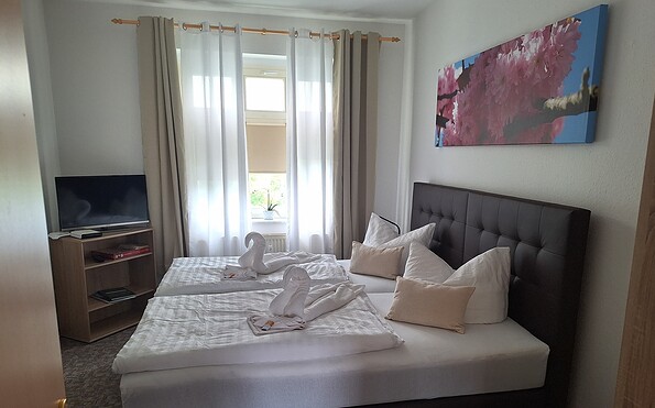 Schlafzimmer, Foto: Ferienwohnung MIWE Gesundheitszentrum, Lizenz: Ferienwohnung MIWE Gesundheitszentrum