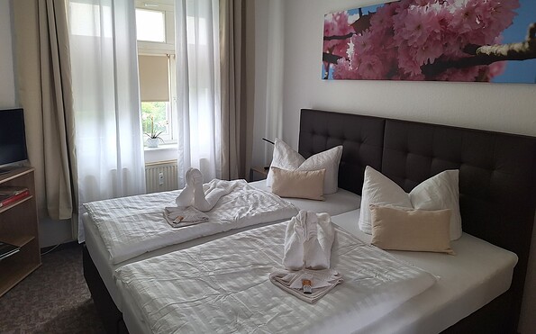 Schlafzimmer, Foto: Ferienwohnung MIWE Gesundheitszentrum, Lizenz: Ferienwohnung MIWE Gesundheitszentrum