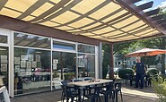 Terrasse Eiscafé Steffis Herzstück Guben, Foto: MuT Guben, Lizenz: MuT Guben