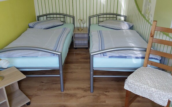 Schlafzimmer Ferienwohnung Zemke Altkünkendorf, Foto: Thea Zemke