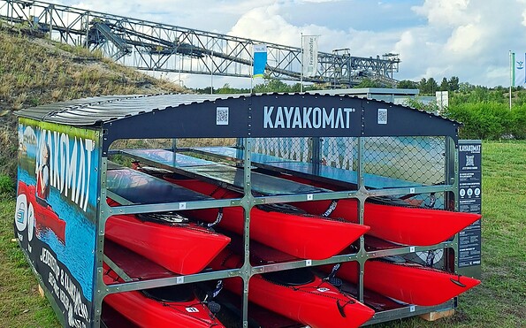 KAYAKOMAT-Station am Bergheider See, Foto: Christoph Büttner, Lizenz: Christoph Büttner
