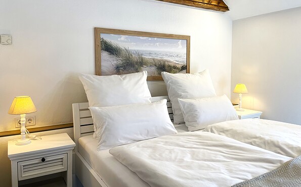 ‘Zum Segler’, view of the bedroom, Foto: Ulrike Haselbauer, Lizenz: Tourismusverband Lausitzer Seenland e.V.