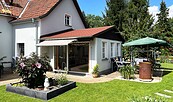 Außenansicht Ferienwohnung Reingehuscht, Foto: Ulrike Haselbauer, Lizenz: Tourismusverband Lausitzer Seenland e.V.