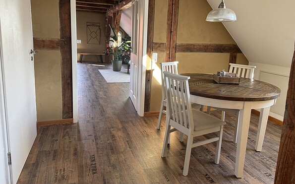Ferienwohnung am Schlossberg Naugarten Essbereich, Foto: Anet Hoppe