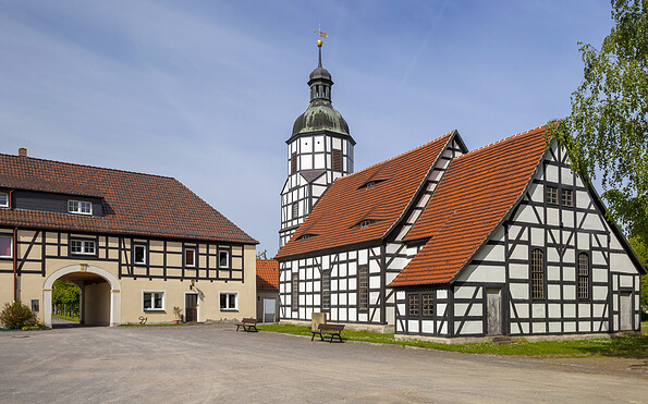 Gut Saathain Fachwerkkirche, Foto: Andreas Franke, LK EE, Lizenz: Andreas Franke, LK EE