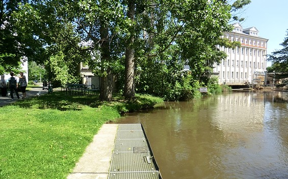 Ausstieg vor Stadtmühle am Mühlgraben