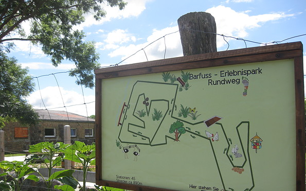 Übersicht Barfuss-Erlebnispark auf dem Straußenhof Berkenlatten