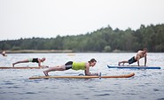 SUP-Fitness auf dem Senftenberger See mit Kathleen Zurek, Foto: Susann Skiba Photographie
