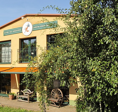 Farm shop and specialist market in the sea buckthorn garden