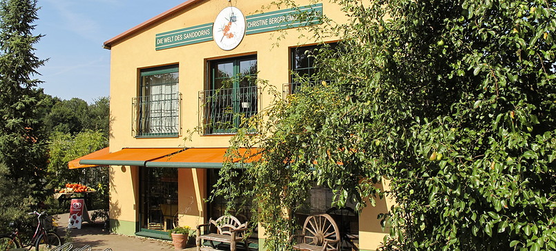 Farm shop and specialist market in the sea buckthorn garden