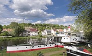 Blick auf den Seitenraddampfer &quot;Riesa&quot; vom Binnenschifffahrts-Museum Oderberg, Foto: TMB-Fotoarchiv/Steffen Lehmann