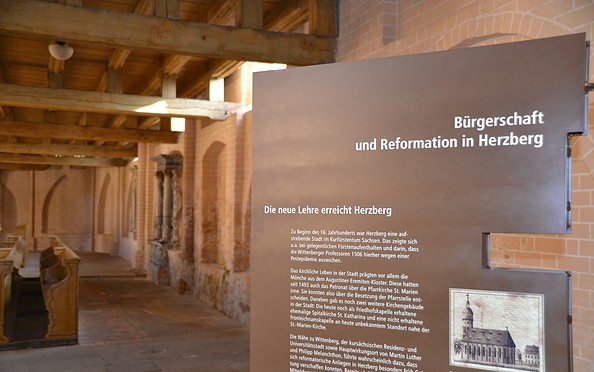 Reformationsausstellung in St. Marien Herzberg, Foto: TMB-Fotoarchiv/Matthias Schäfer