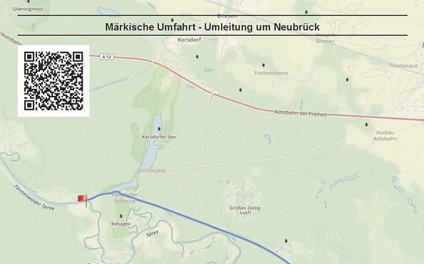 Umleitung um Neubrück, Quelle: Seenland Oder-Spree