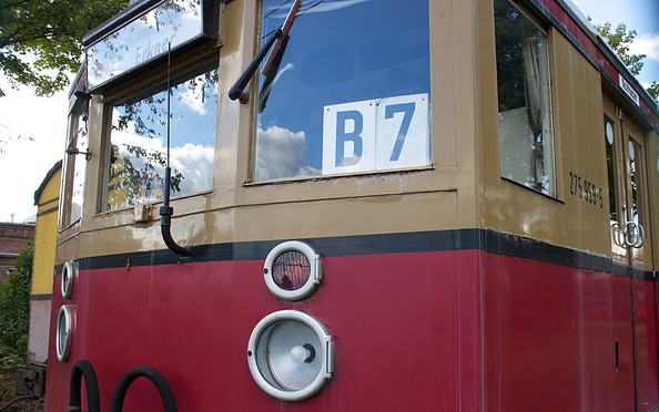 Historische S-Bahnfahrzeuge in Erkner, Foto: Alexandra Pohnke