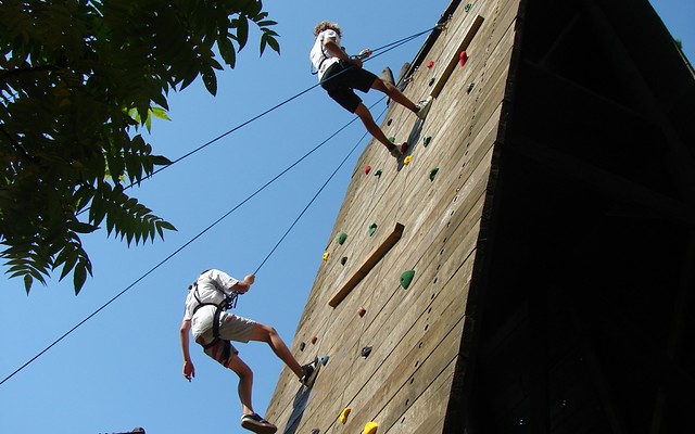 Outdoorkletterwand des Jugendbildungszentrum Blossin