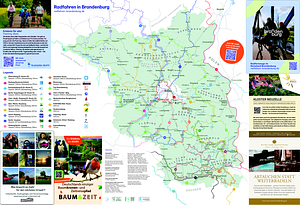 Radkarte Brandenburg - Radfernwege im Reiseland Brandenburg
