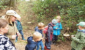 Pilzexkursion mit Kindern, Foto: Ike Noack, Lizenz: Naturschutzfonds Brandenburg