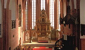 Blick in den Chorraum der Maria-Magdalenen-Kirche Eberswalde, Foto: Hans-Peter Giering