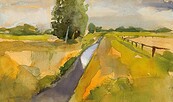 Havelland (Luch) - Aquarell auf Papier, 2018, 23,3 x 31,3 cm, Foto: Jan Beumelburg, Lizenz: Jan Beumelburg