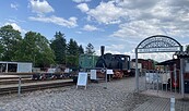 Eingang Eisenbahnmuseum Gramzow, Foto: Alena Lampe