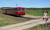 Unser historischer Panorama-Schienenbus VT 95, Foto: Thomas Fischer, Lizenz: Berliner Eisenbahnfreunde e. V.