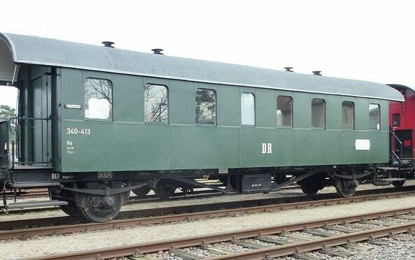 Einer unserer historischen Personenwagen, Foto: Thomas Fischer, Lizenz: Berliner Eisenbahnfreunde e. V.