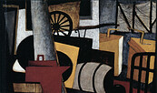 Paris, Ronald, Berliner Hinterhof, 1954 Mischt. VG Bild-Kunst, Bonn 2023, Foto: Wolfgang Lücke, Lizenz: BLMK