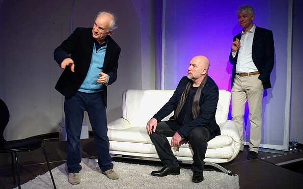 Justus Carrière, Martin Molitor und Andreas Hueck, Foto: Valeska Graffé, Lizenz: Theater Poetenpack