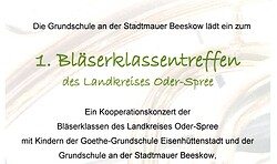 1. Bläserklassentreffen des Landkreises Oder-Spree
