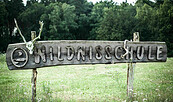 Schild , Foto: Wildnisschule Hoher Fläming, Lizenz: Wildnisschule Hoher Fläming