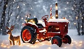 Traktor im Schnee, Foto: Unbekannt, Lizenz: KI
