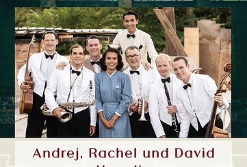 Andrej, Rachel und David Hermlin und das Swing-Dance-Orchestra in der alten Schauburg