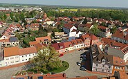 Blick auf Mittenwalde vom Kirchturm, Foto: Sylvia Klossek, Lizenz: Tourismusverband Dahme-Seenland e.V.