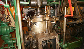 Bild der Dampfmaschine auf dem Seitenraddampfer RIESA, Foto: Katrin Kabelitz, Lizenz: Katrin Kabelitz