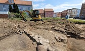 Ausgraungsstelle Burgstraße Wittenberge, Foto: Marcel Steller, Lizenz: Kultur-, Sport- und Tourismusbetrieb Wittenberge