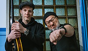 Stef Rosen (voc, git) - Micha Maass (drums, perc), Foto: Christoph Mangler