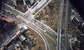 Verkehrskreuzung Rudolf-Breitscheid-Straße/Alt Nowawes, 1987, Foto: Interflug, Lizenz: ©  LHP/DOK Stadtentwicklung, Interflug