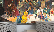 Grafikschränke im Kunstarchiv Beeskow, Foto: Kevin Fuchs/Museum Utopie und Alltag