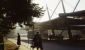 Busbahnhof am Bassinplatz, 1980, Foto: Heinz Gerard, Lizenz: Potsdam Museum