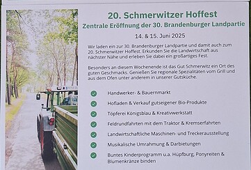 20. Schmerwitzer Hoffest, Zentrale Eröffnung der 30. Brandenburger Landpartie