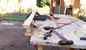 Rattanbogenbau Arbeitsplatz , Foto: Frank Jannack, Lizenz: Frank Jannack