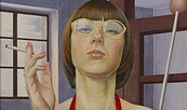 Monika Geilsdorf, Selbstbildnis, 1976, Öl/Tempera auf Hartfaser, Foto: Winfried Mausolf, Lizenz: VG Bild-Kunst, Bonn 2025