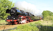Mit der Lokomotive 03 2155 und dem Museumszug auf dem Weg nach Waren..., Foto: Bernd Teubner, Lizenz: Berliner Eisenbahnfreunde