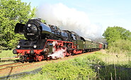 Mit der Lokomotive 03 2155 und dem Museumszug auf dem Weg nach Waren..., Foto: Bernd Teubner, Lizenz: Berliner Eisenbahnfreunde