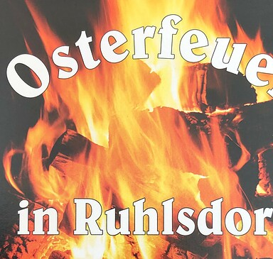 Osterfeuer in Ruhlsdorf